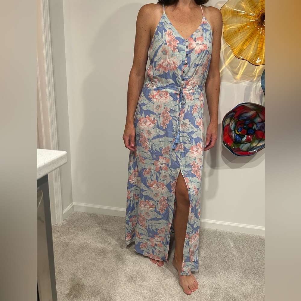 Rip Curl Floral Blue Maxi Dress